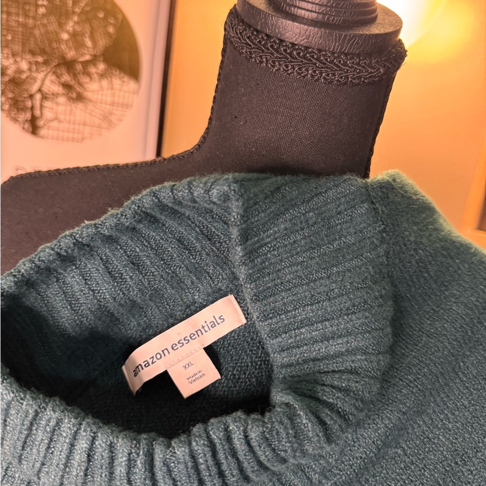 Amazon Essentials Teal Knit Sweater - Picture 3 of 3